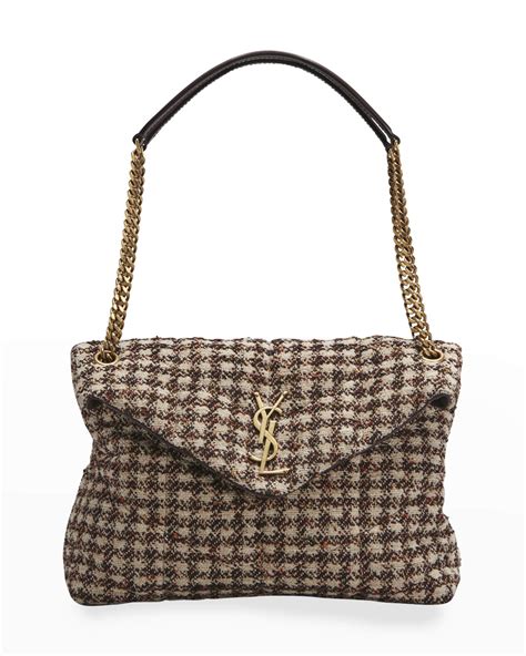 tweed ysl|YSL shoulder bag.